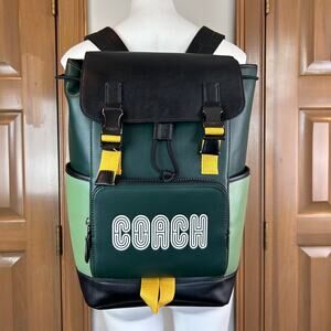 Coach Track Backpack In Colorblock w/ Coach
Patch Forest Agate
Leather